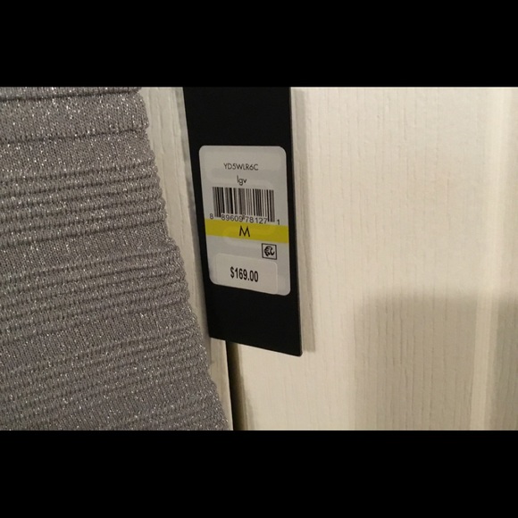 NWT - Karl Lagerfeld Paris Silver Knit Dress - Sz Medium (size 6/8) - Picture 5 of 5